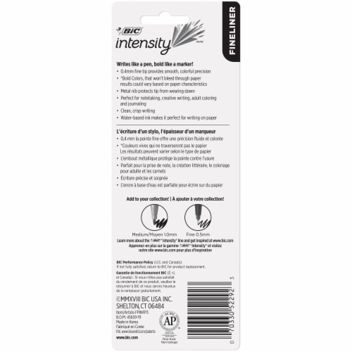 BIC® Intensity Fineliner - Black Perspective: back