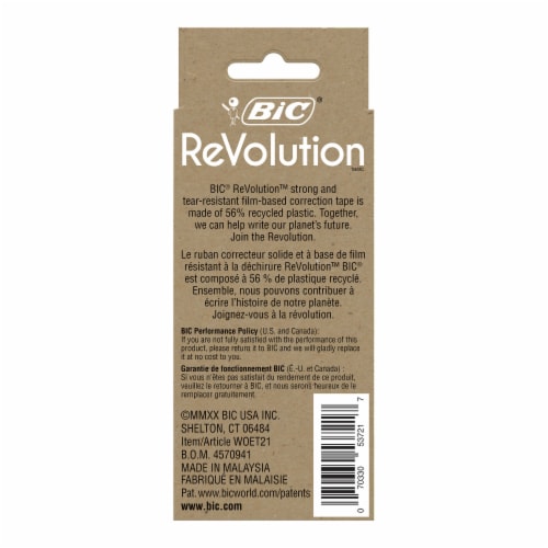 BIC® ReVolution™ Wite-Out® Correction Tape Perspective: back