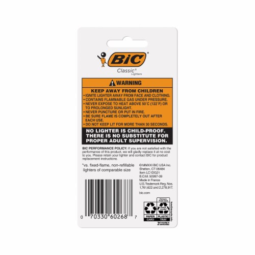BIC® Classic Lighters Perspective: back