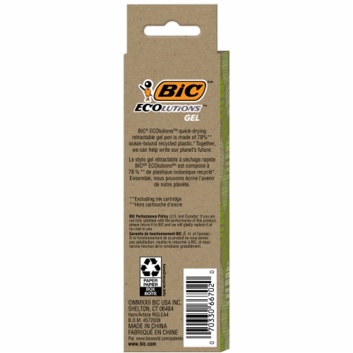 BIC® ECOlutions Retractable Gel Pens Perspective: back