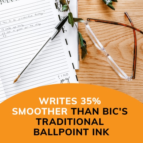 BIC® Cristal® Xtra Smooth Medium Ball Point Pens - Black Perspective: back