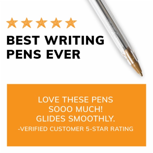 BIC® Cristal® Xtra Smooth Medium Ball Point Pens - Blue Perspective: back
