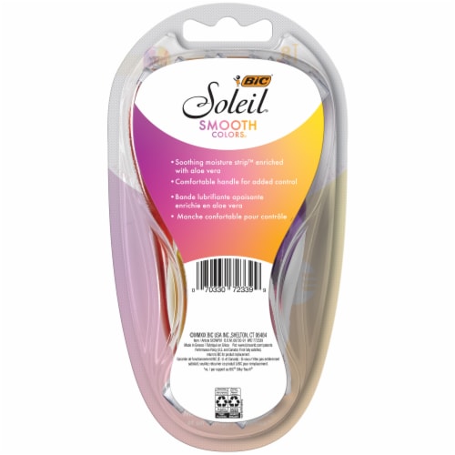 BIC® Soleil™ Color Collection Razors Perspective: back