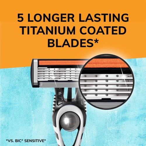 BIC® Flex 5™ Men's Ultra-Thin Blade Disposable Razors Perspective: back