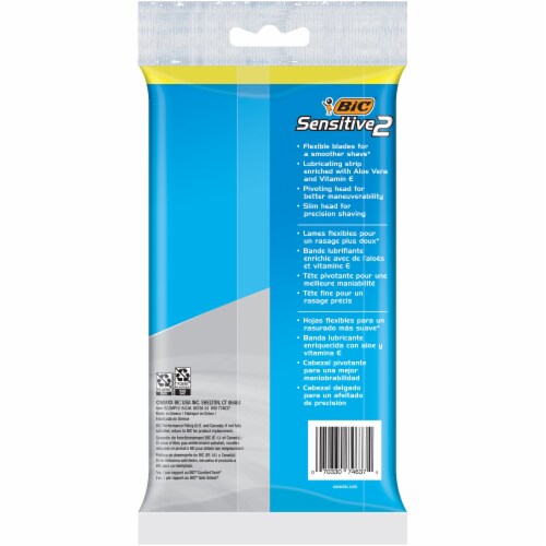 BIC Sensitive2 Pivoting Head Disposable Razors Perspective: back