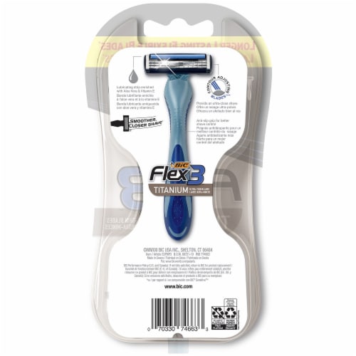 BIC® Flex 3 Titanium Razors Perspective: back