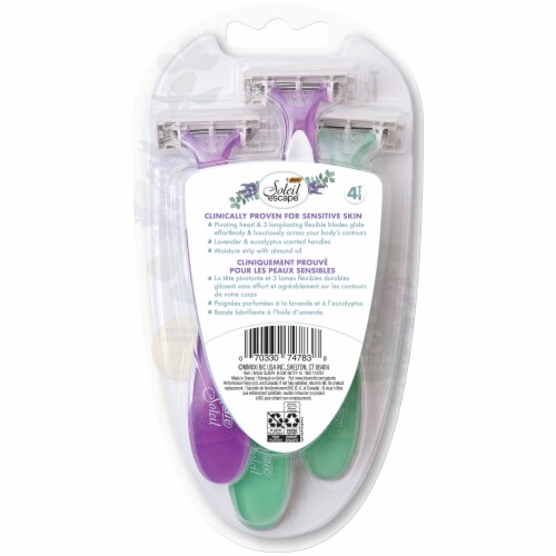 Bic Soleil Escape™ 3 Blade Disposable Razors Perspective: back