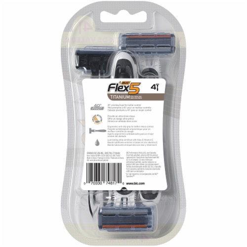 BIC® Flex 5 Ultra-Thin Blade Razors Value Pack Perspective: back