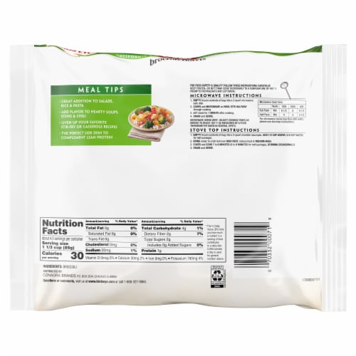 Birds Eye® C&W® Frozen Broccoli Florets Perspective: back