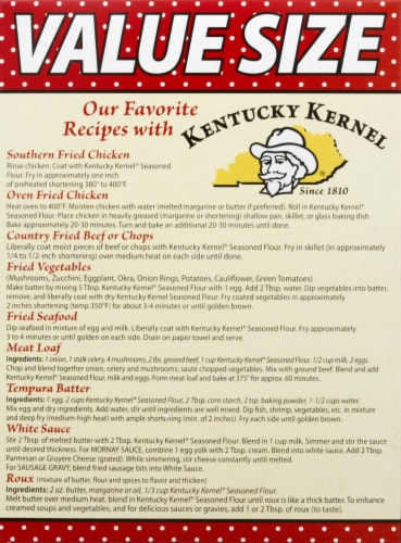 Kentucky Kernel Seasoned Flour Perspective: back