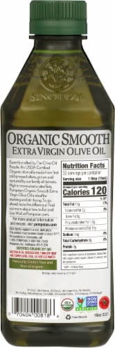 Pompeian® Organic Smooth Extra Virgin Olive Oil Perspective: back