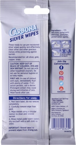 Carbona® Silver Wipes Perspective: back