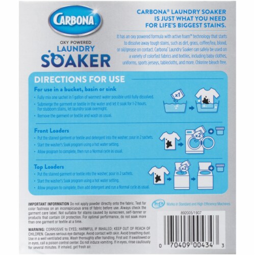 Carbona Fresh Scent Oxy Powered Laundry Soaker Perspective: back