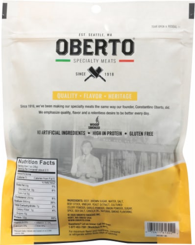 Oberto® Original Beef Jerky Perspective: back