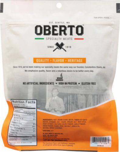 Oberto® Teriyaki Beef Jerky Perspective: back