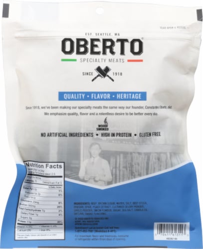 Oberto® Peppered Beef Jerky Perspective: back
