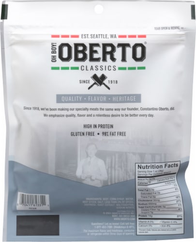 Oberto® Thin Style Peppered Beef Jerky Perspective: back