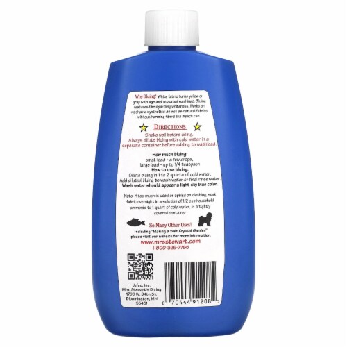 Mrs Stewart's Concentrated Liquid Bluing Perspective: back