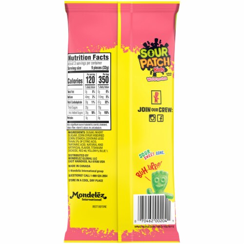 Sour Patch Kids Watermelon Soft & Chewy Candy Perspective: back