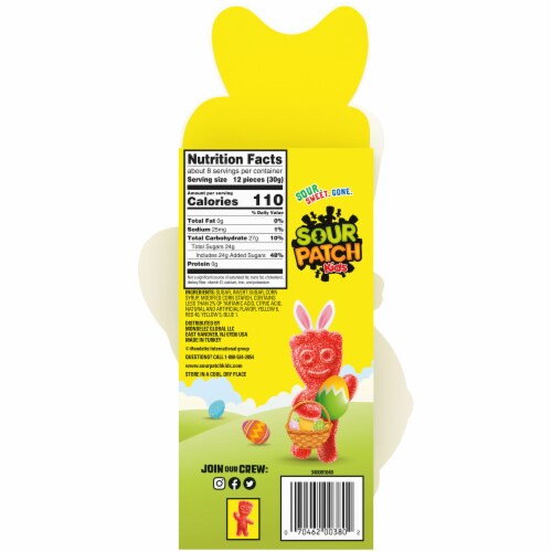 Sour Patch Kids Soft & Chewy Easter Candy Basket Centerpiece Perspective: back