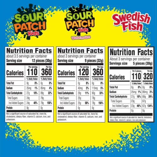 Sour Patch Kids Candy Variety Pack Perspective: back