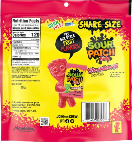 Sour Patch Kids Strawberry Chewy Candy Perspective: back