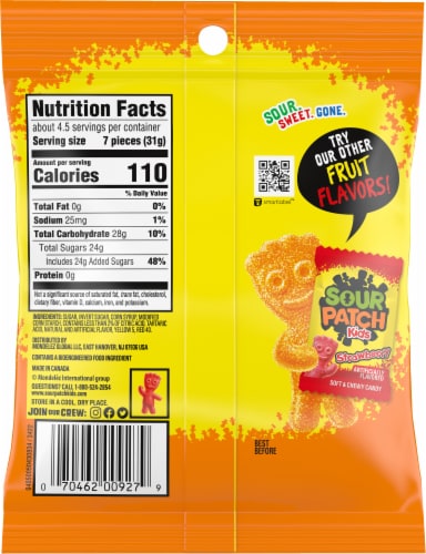 Sour Patch Kids Peach Soft & Chewy Candy Perspective: back