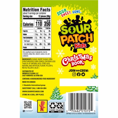 Sour Patch Kids Christmas Book with Candy Perspective: back