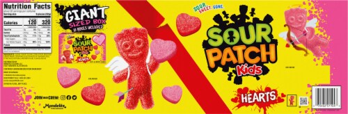 Sour Patch Kids Hearts Soft & Chewy Valentine's Candy Packs Perspective: back