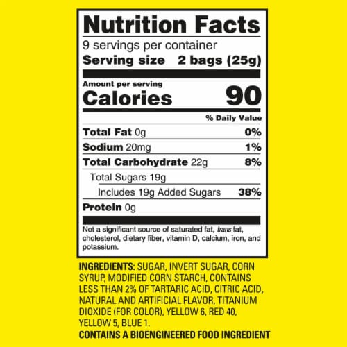 Sour Patch Kids Bunnies Treat Size Bags Easter Candy Perspective: back