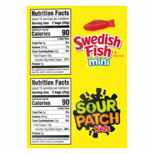 SOUR PATCH KIDS and SWEDISH FISH Mini Soft & Chewy Easter Candy Variety Pack Perspective: back