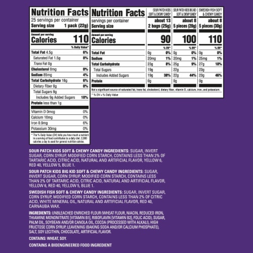 SOUR PATCH KIDS SWEDISH FISH & OREO Cookies Halloween Candy & Cookie Variety Pack Perspective: back