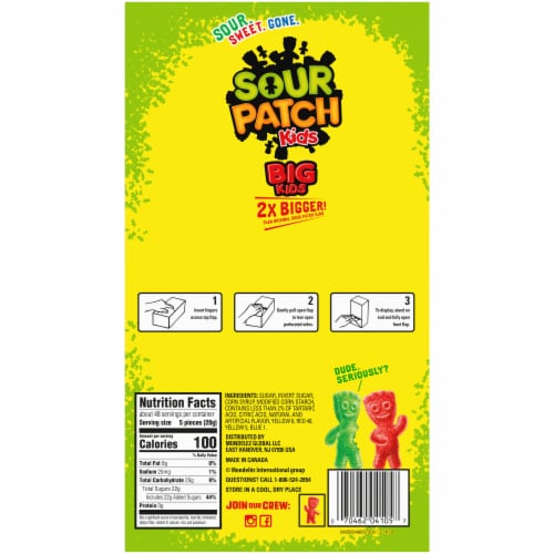 Big Sour Patch Kids Soft & Chewy Candy Perspective: back