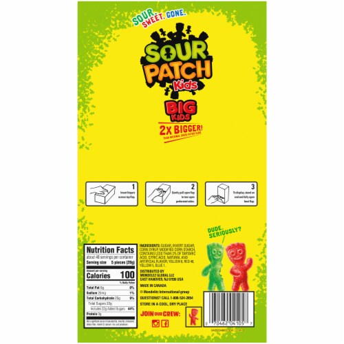 Big Sour Patch Kids Soft & Chewy Candy Perspective: back