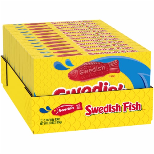 Swedish Fish Soft & Chewy Candy Theater Box Case Lot Sale Perspective: back