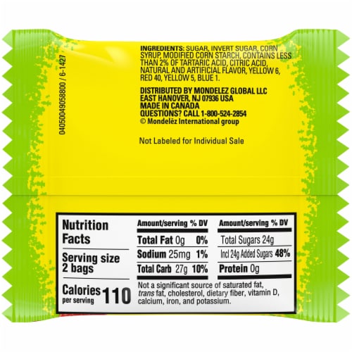 Sour Patch Kids & Swedish Fish Treat Size Soft & Chewy Candy Packages Variety Pack Perspective: back