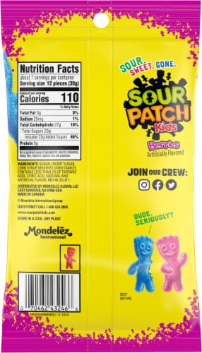 Sour Patch Kids Berries Candy Perspective: back