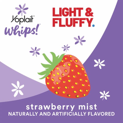 Yoplait Whips Strawberry Mist Low Fat Yogurt Mousse Cup Perspective: back