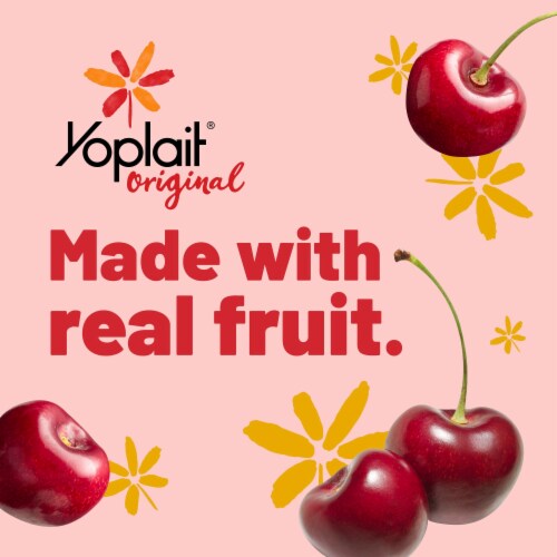 Yoplait Original Low Fat Cherry Orchard Yogurt Cup Perspective: back