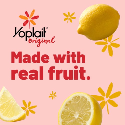 Yoplait Original Low Fat Lemon Burst Yogurt Cup Perspective: back