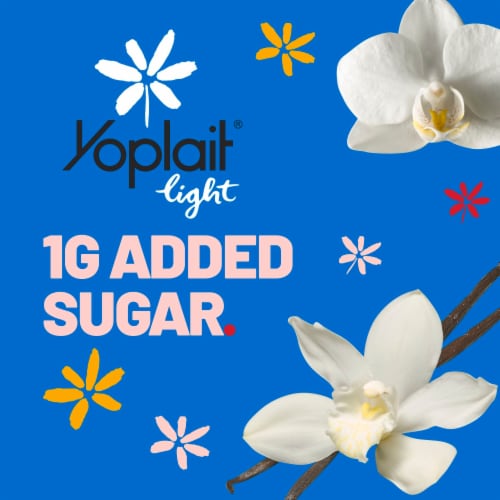 Yoplait Light Very Vanilla Fat Free Yogurt Cup Perspective: back