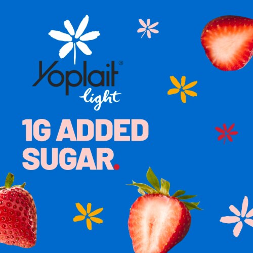 Yoplait Light Fat Free Strawberry Yogurt Cup Perspective: back