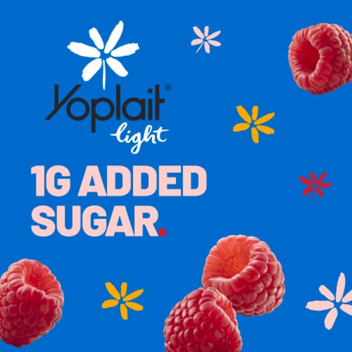 Yoplait Light Red Raspberry Fat Free Yogurt Cup Perspective: back