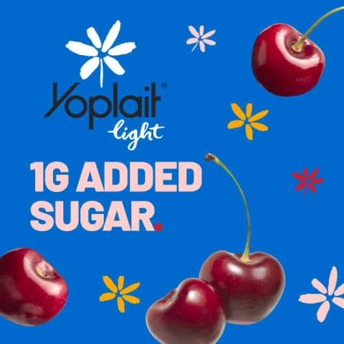 Yoplait Light Cherry Nonfat Yogurt Cup Perspective: back