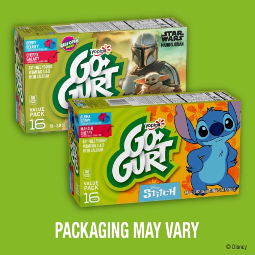 Go-GURT Disney Stitch Kids Fat Free Yogurt Tubes Value Pack Perspective: back