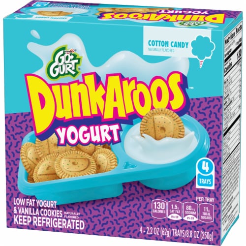 Go-Gurt Cotton Candy DunkAroos Yogurt Perspective: back