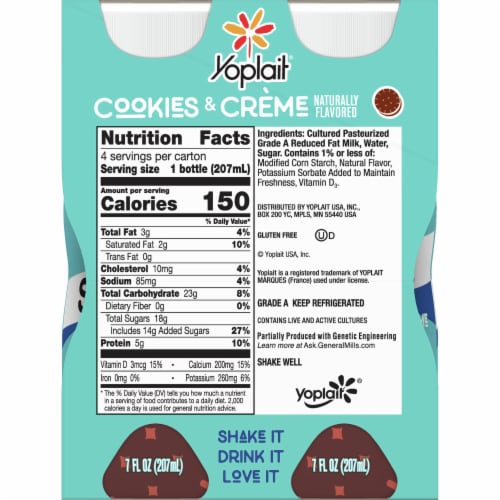 Yoplait Cookies & Creme Smoothie Perspective: back