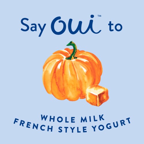 Oui by Yoplait Pumpkin Caramel Whole Milk French Style Yogurt Jar Perspective: back
