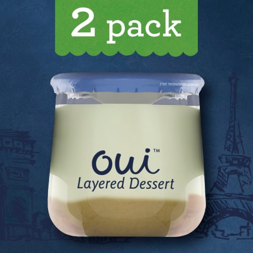 Oui by Yoplait Creme Fraiche Key Lime Pie Layered Dessert Glass Jars Perspective: back