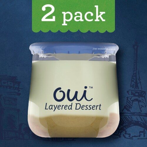 Oui by Yoplait Creme Fraiche Key Lime Pie Layered Dessert Glass Jars Perspective: back